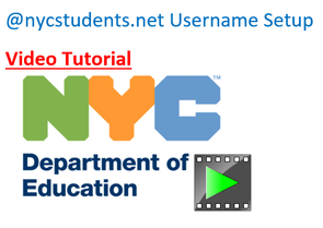 NYC DOE student email username account tutorial